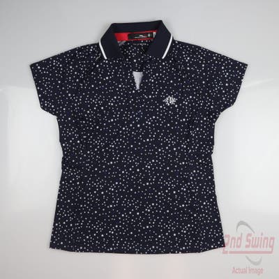 New W/ Logo Womens Ralph Lauren RLX Polo X-Large XL Navy Blue MSRP $110