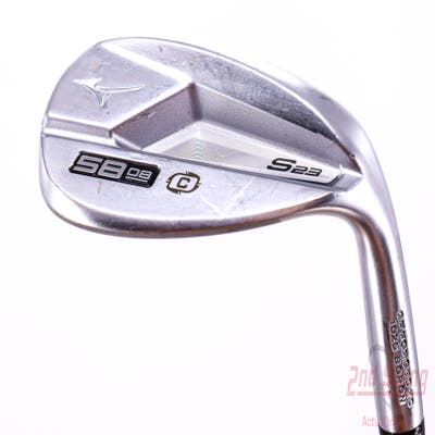 Mizuno S23 Satin Chrome Wedge Lob LW 58° 8 Deg Bounce C Grind FST KBS Hi-Rev 2.0 115 Steel Wedge Flex Right Handed 35.5in