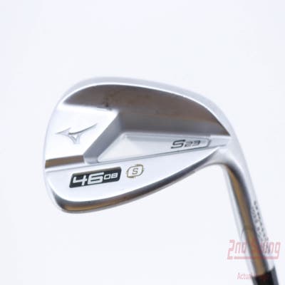 Mizuno S23 Satin Chrome Wedge Pitching Wedge PW 46° 8 Deg Bounce S Grind FST KBS Hi-Rev 2.0 115 Steel Wedge Flex Right Handed 35.5in