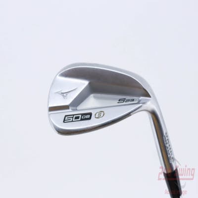 Mizuno S23 Satin Chrome Wedge Gap GW 50° 8 Deg Bounce S Grind FST KBS Hi-Rev 2.0 115 Steel Wedge Flex Right Handed 35.5in