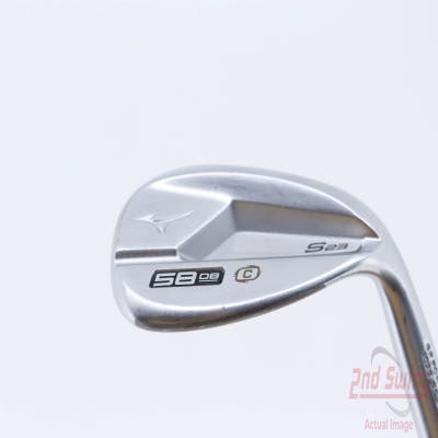 Mizuno S23 Satin Chrome Wedge Lob LW 58° 8 Deg Bounce C Grind FST KBS Hi-Rev 2.0 115 Steel Wedge Flex Right Handed 35.5in