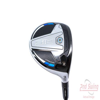 TaylorMade SIM Ti Fairway Wood 3 Wood 3W 15° Graphite Design Tour AD IZ-6 Graphite Stiff Right Handed 43.25in