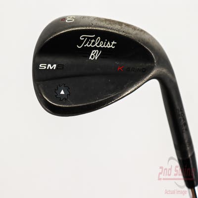 Titleist Vokey SM6 Jet Black Wedge Lob LW 60° 12 Deg Bounce K Grind SM6 BV Steel Wedge Flex Right Handed 35.25in