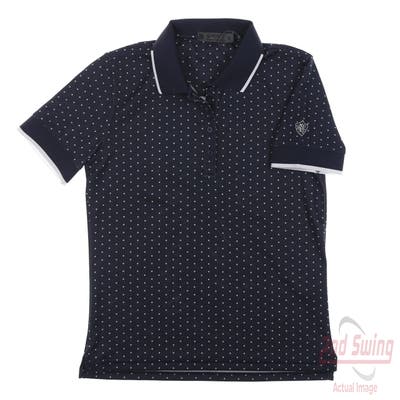 New W/ Logo Womens G-Fore Polo Small S Navy Blue MSRP $100