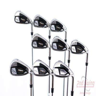 Callaway Rogue ST Max Iron Set 4-PW AW SW Project X RIFLE 105 Flighted Steel X-Stiff Right Handed 38.75in