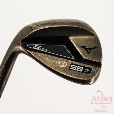 Mint Mizuno S23 Copper Cobalt Wedge Lob LW 58° 12 Deg Bounce D Grind FST KBS Hi-Rev 2.0 115 Steel Wedge Flex Left Handed 35.5in