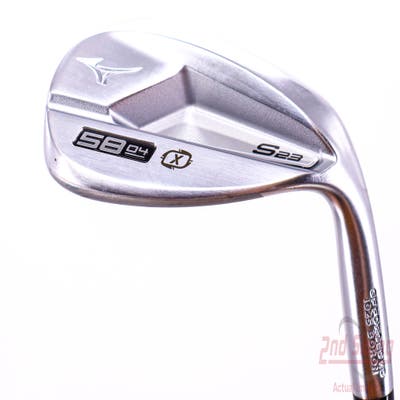 Mizuno S23 Satin Chrome Wedge Lob LW 58° 4 Deg Bounce X Grind FST KBS Hi-Rev 2.0 115 Steel Wedge Flex Right Handed 35.5in