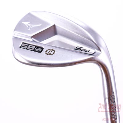 Mizuno S23 Satin Chrome Wedge Lob LW 58° 8 Deg Bounce C Grind FST KBS Hi-Rev 2.0 115 Steel Wedge Flex Right Handed 35.75in