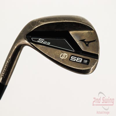 Mizuno S23 Copper Cobalt Wedge Lob LW 58° 12 Deg Bounce D Grind FST KBS Hi-Rev 2.0 Steel Wedge Flex Left Handed 35.5in