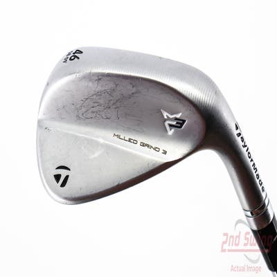 TaylorMade Milled Grind 3 Raw Chrome Wedge Pitching Wedge PW 46° 9 Deg Bounce SB Dynamic Gold Tour Issue S200 Steel Wedge Flex Right Handed 35.75in