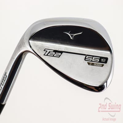 Mizuno T22 Satin Chrome Wedge Sand SW 56° 10 Deg Bounce D Grind Dynamic Gold Tour Issue S400 Steel Stiff Left Handed 35.75in