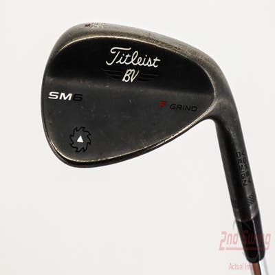 Titleist Vokey SM6 Jet Black Wedge Sand SW 56° 14 Deg Bounce F Grind SM6 BV Steel Wedge Flex Right Handed 35.5in