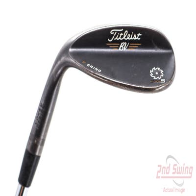 Titleist Vokey SM5 Raw Black Wedge Lob LW 58° 11 Deg Bounce K Grind Titleist SM5 BV Steel Wedge Flex Left Handed 35.0in