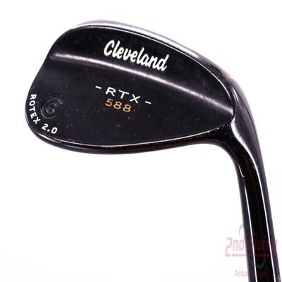 Cleveland 588 RTX 2.0 Black Satin Wedge Gap GW 52° 10 Deg Bounce True Temper Dynamic Gold Steel Wedge Flex Right Handed 35.75in