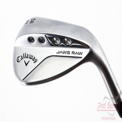 Callaway Jaws Raw Chrome Wedge Lob LW 58° 8 Deg Bounce Z Grind Dynamic Gold Spinner TI 115 Steel Wedge Flex Right Handed 35.0in