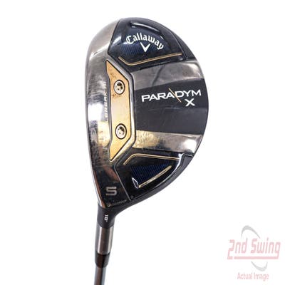 Callaway Paradym X Fairway Wood 5 Wood 5W 18° PX HZRDUS Silver Gen4 60 Graphite Stiff Left Handed 42.5in