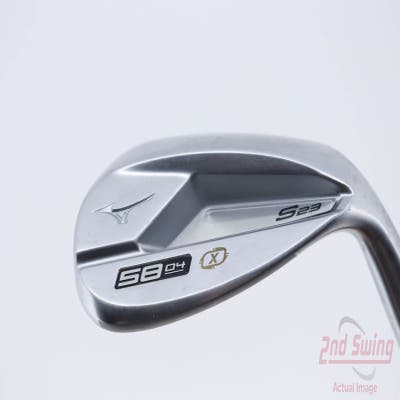 Mizuno S23 Satin Chrome Wedge Lob LW 58° 4 Deg Bounce X Grind FST KBS Hi-Rev 2.0 115 Steel Wedge Flex Right Handed 35.5in