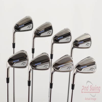 Callaway Paradym Ai Smoke Iron Set 5-PW AW GW Project X LZ 5.5 Steel Regular Left Handed 38.5in