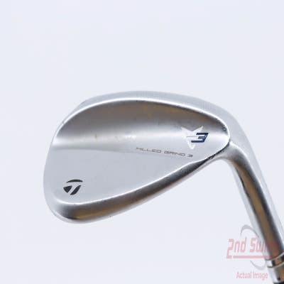 TaylorMade Milled Grind 3 Raw Chrome Wedge Lob LW 58° 12 Deg Bounce Dynamic Gold Tour Issue S200 Steel Stiff Right Handed 34.75in