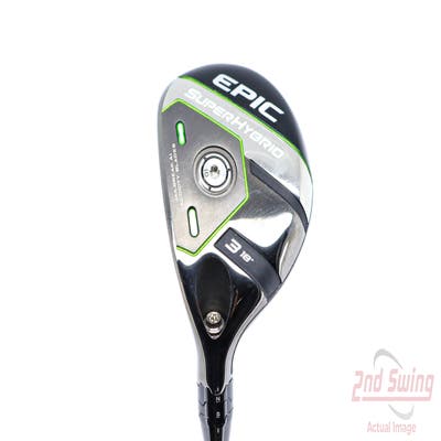 Mint Callaway EPIC Super Hybrid 3 Hybrid 18° Aerotech SteelFiber fc75 Graphite Stiff Left Handed 41.25in