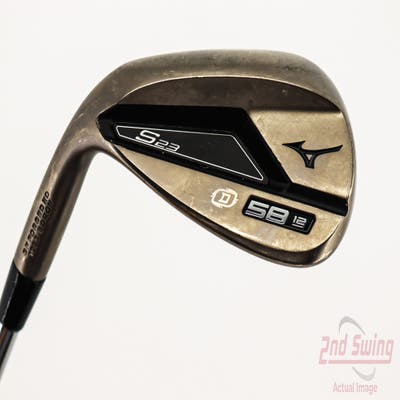 Mint Mizuno S23 Copper Cobalt Wedge Lob LW 58° 12 Deg Bounce D Grind FST KBS Hi-Rev 2.0 115 Steel Wedge Flex Left Handed 35.5in