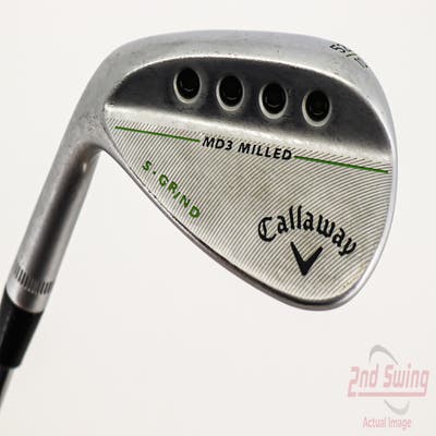 Callaway MD3 Milled Chrome S-Grind Wedge Gap GW 52° 10 Deg Bounce S Grind True Temper Dynamic Gold Steel Wedge Flex Left Handed 35.75in