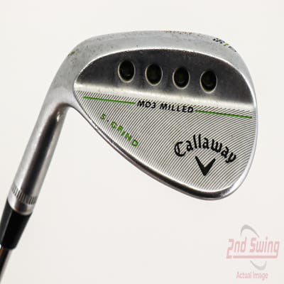 Callaway MD3 Milled Chrome S-Grind Wedge Sand SW 56° 10 Deg Bounce S Grind True Temper Dynamic Gold Steel Wedge Flex Left Handed 35.5in