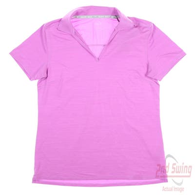 New Womens Puma Cloudspun Coast Polo Small S Mauve Pop Heather MSRP $55