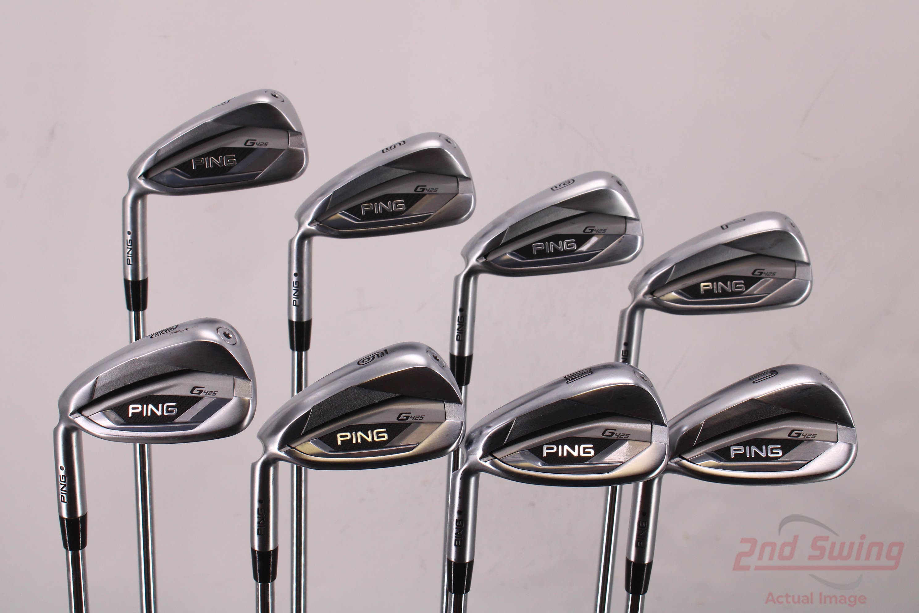 Ping G425 Iron Set 4-PW GW AWT 2.0 Steel Stiff Left Handed Black Dot 38 ...