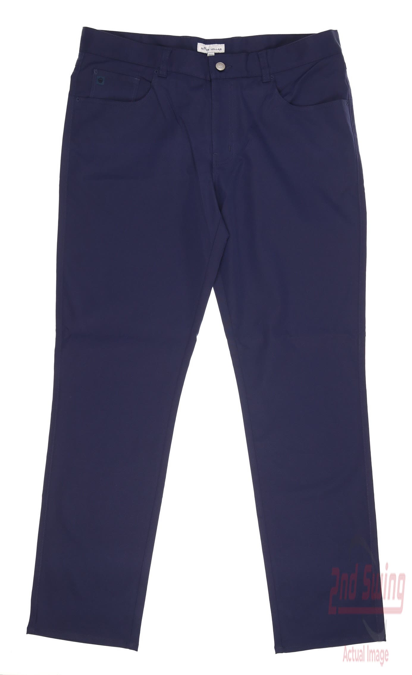 New Mens Peter Millar Performance Five-Pocket Pants 38 x30 Navy Blue ...