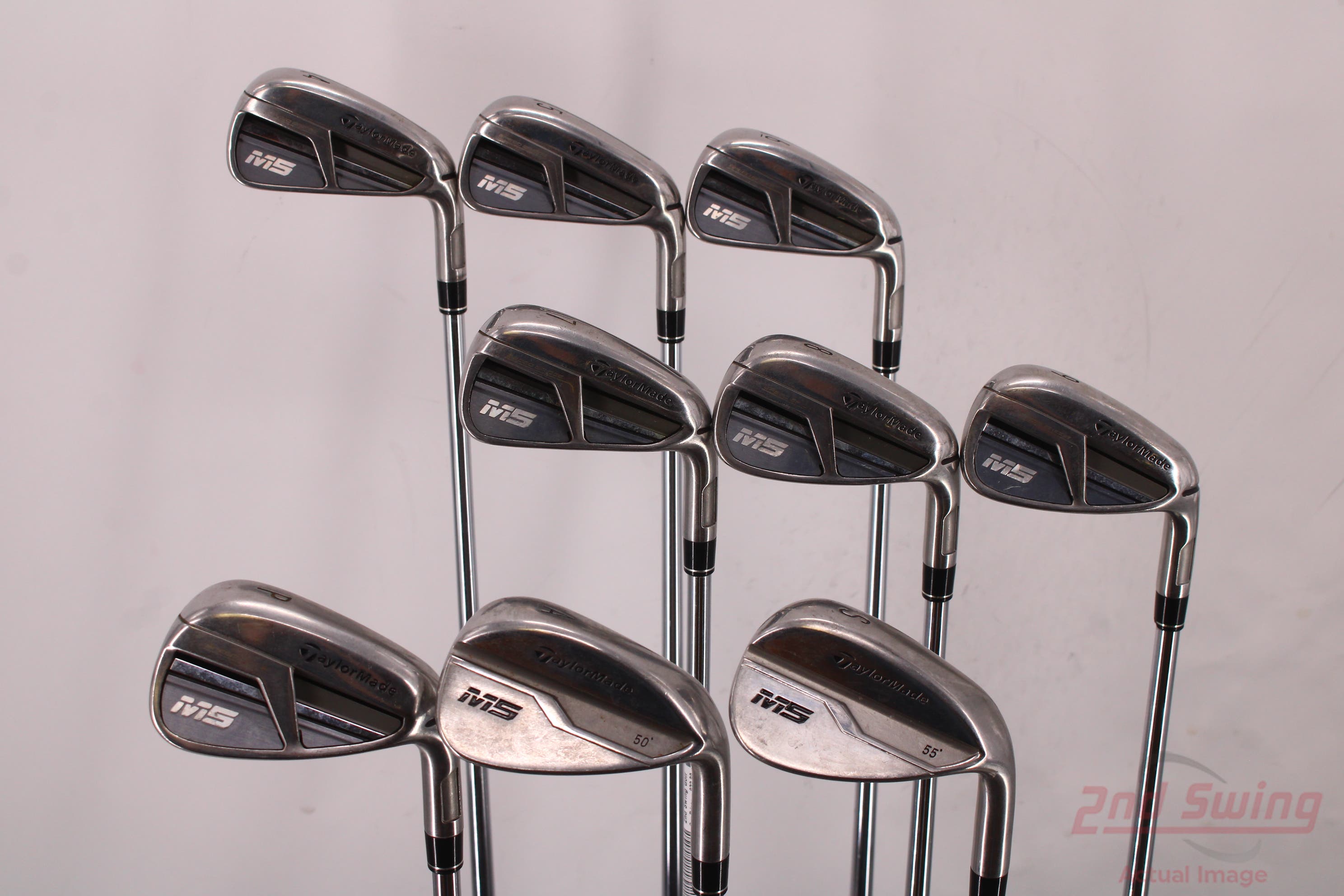 TaylorMade M5 Iron Set 4-PW GW SW Project X 5.5 Steel Regular Right ...