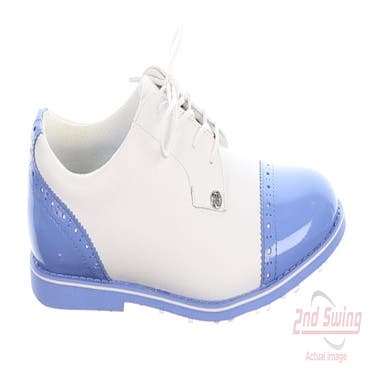 New Womens Golf Shoe G-Fore Cap Toe Gallivanter 7.5 White/Blue MSRP $225 G4LS22EF04