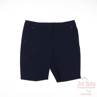 New Womens Greg Norman Shorts 10 Navy Blue MSRP $51