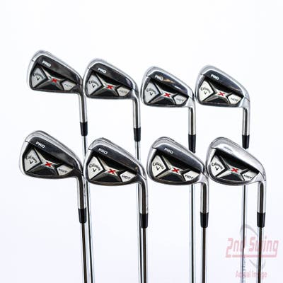 Callaway 2013 X Hot Pro Iron Set 4-PW AW Project X 95 6.0 Flighted Steel Stiff Right Handed 38.25in