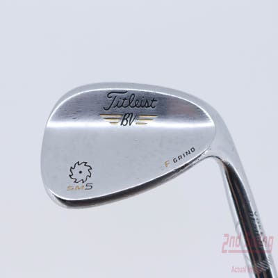 Titleist Vokey SM5 Tour Chrome Wedge Gap GW 52° 8 Deg Bounce F Grind Project X 5.0 Steel Regular Right Handed 35.5in