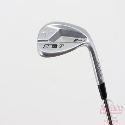 Mizuno S23 Satin Chrome Wedge Lob LW 58° 4 Deg Bounce X Grind FST KBS Hi-Rev 2.0 115 Steel Wedge Flex Right Handed 35.5in