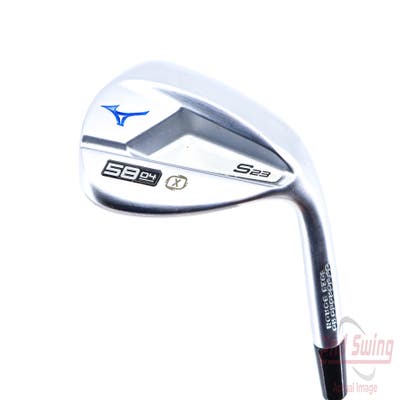 Mizuno S23 Satin Chrome Wedge Lob LW 58° 4 Deg Bounce X Grind FST KBS Hi-Rev 2.0 115 Steel Regular Right Handed 35.5in