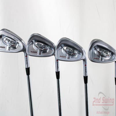 Ping Anser Forged 2010 Iron Set 7-PW Project X Rifle 6.5 Steel X-Stiff Right Handed Red dot 37.5in