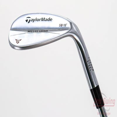 TaylorMade Milled Grind Satin Chrome Wedge Lob LW 60° 10 Deg Bounce True Temper Dynamic Gold Steel Wedge Flex Right Handed 34.75in