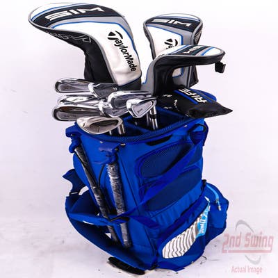 Complete Set of Men's Callaway TaylorMade Nike Srixon Ping YES Golf Clubs + Mizuno Stand Bag - Right Hand Stiff Flex Steel Shafts