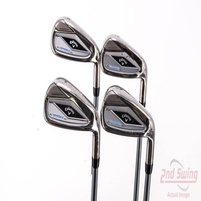 Callaway Paradym Ai Smoke HL Iron Set 8-PW AW PX HZRDUS Silver Gen4 75 Graphite Stiff Right Handed 37.75in