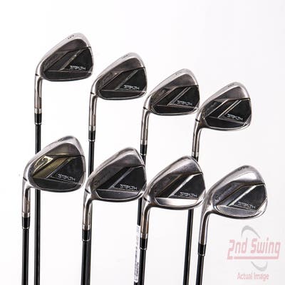 TaylorMade Stealth Iron Set 5-PW GW SW Fujikura Ventus Red 6 Graphite Regular Left Handed 38.5in