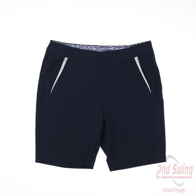 New Womens Greg Norman Shorts 12 Navy Blue MSRP $80