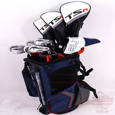 Complete Set of Men's Orlimar Callaway Mizuno Cleveland Ping Golf Clubs + Datrek Stand Bag - Right Hand Regular Flex Graphite Shafts