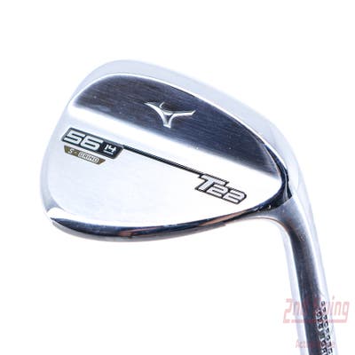 Mint Mizuno T22 Satin Chrome Wedge Sand SW 56° 14 Deg Bounce S Grind Dynamic Gold Tour Issue S400 Steel Stiff Right Handed 35.5in