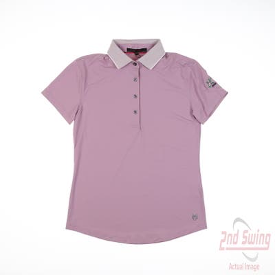 New W/ Logo Womens Greyson Polo Small S Pink MSRP $110