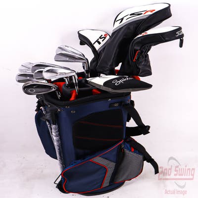 Complete Set of Men's Cleveland Ping Adams Callaway Odyssey Golf Clubs + Datrek Stand Bag - Right Hand X-Stiff Steel Shafts