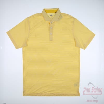 New Mens Puma Polo Medium M Yellow MSRP $70