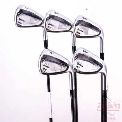 Mint Srixon ZX4 MK II Iron Set 7-PW AW UST Mamiya Helium Black 6 Graphite Senior Right Handed 37.0in