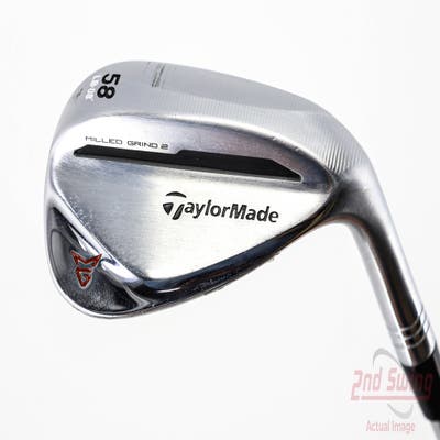 TaylorMade Milled Grind 2 Chrome Wedge Lob LW 58° 8 Deg Bounce LB True Temper Dynamic Gold S200 Steel Wedge Flex Right Handed 35.0in